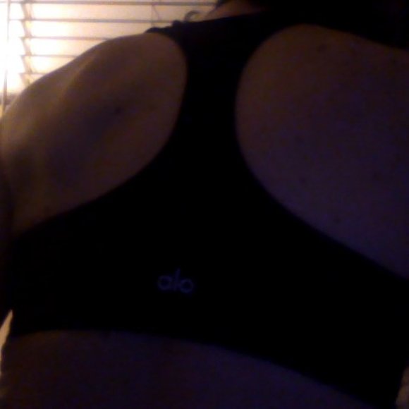 Black and Pink Alo Sports Bra - Picture 2 of 5